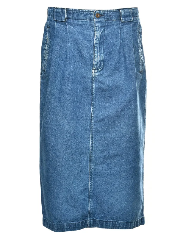 Fashionable Items Medium Wash 1990s Denim Skirt - M