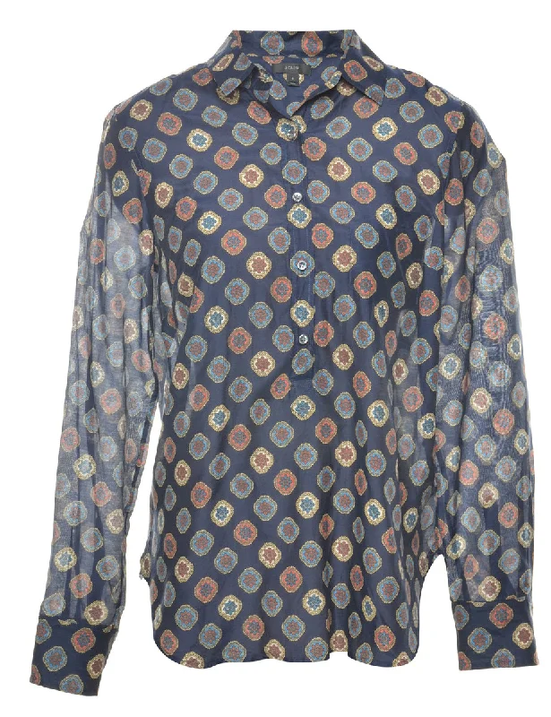 Classic Items Medallion Print Blouse - M