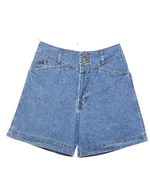 Sporty Comfort Medium Wash Denim Shorts - W27 L6