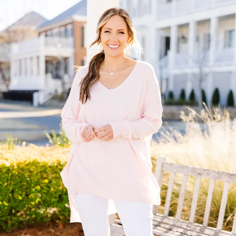 Comfortable Fashion Miss Who I Was Sweater, Dusty Blush