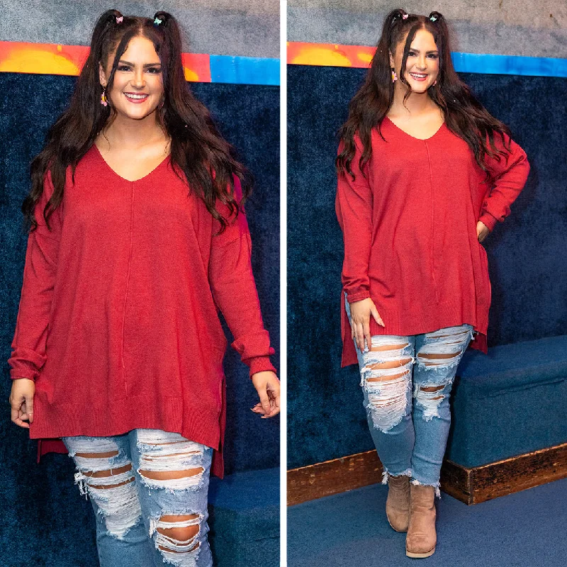 Noble Temperament Miss Who I Was Sweater, Heather Burgundy