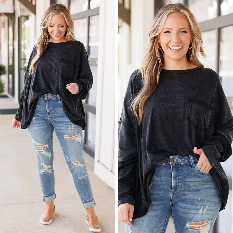 Stylish Jackets Moonless Nights Top, Black