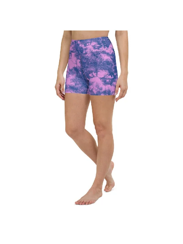 Elegant Design Navy Glaze Yoga Shorts