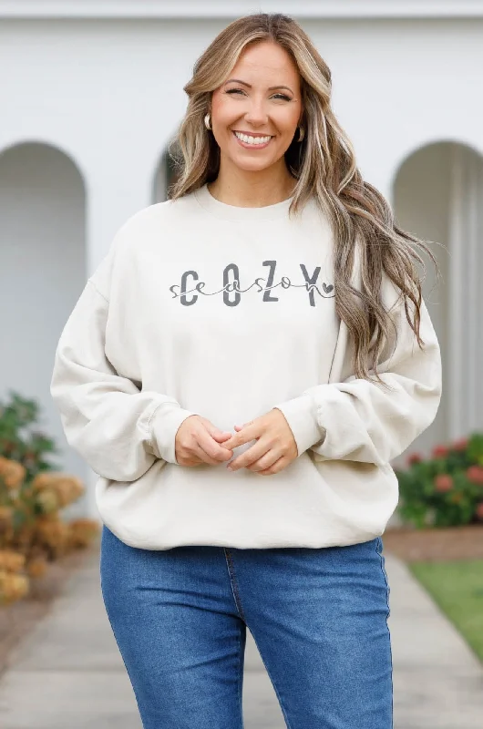 Comfortable And Cold-proof Nice and Cozy Sweatshirt, Sand