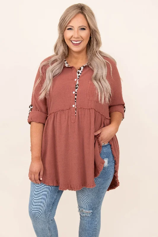 High-quality Styles No Greater Feeling Top, Clay