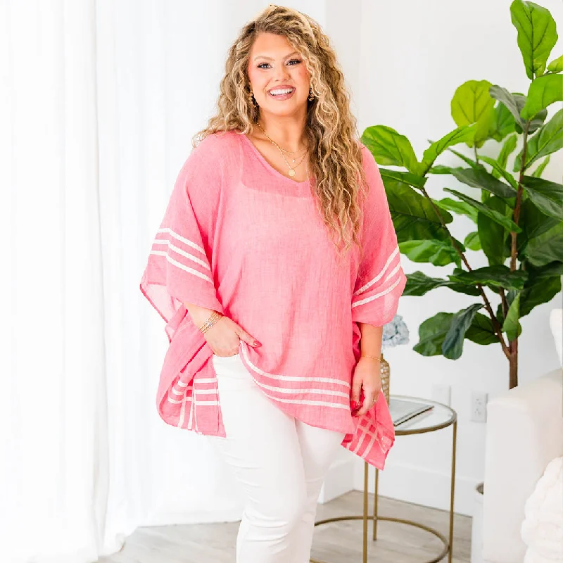 Ethnic Style Oh Boy Tunic, Raspberry