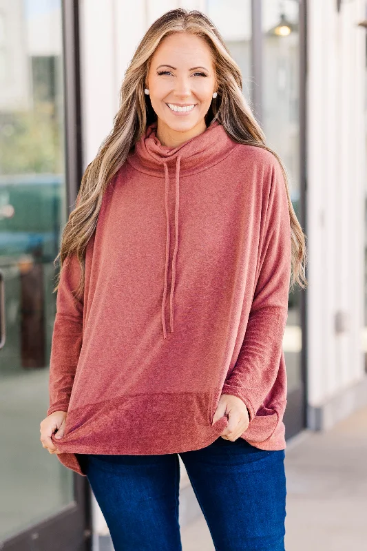 Playful Style Sewing Smiles Top, Marsala
