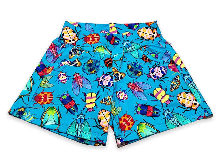 Minimal Style Size Medium Ladies Shorts Blue Bugs