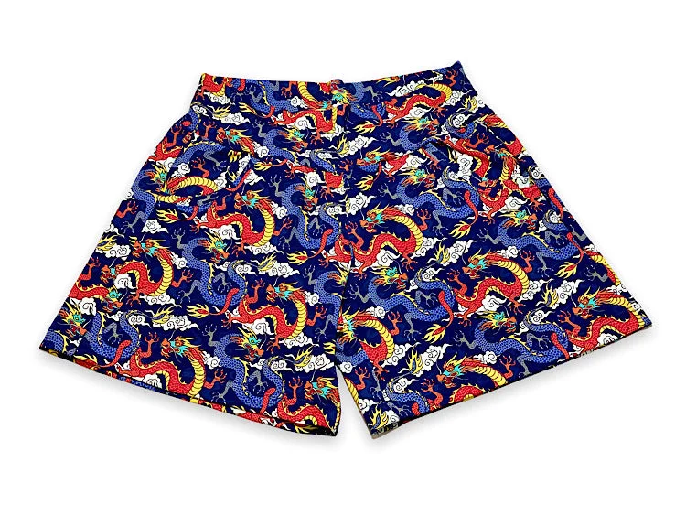 Celebrity Style Size Medium Ladies Shorts Blue Dragons