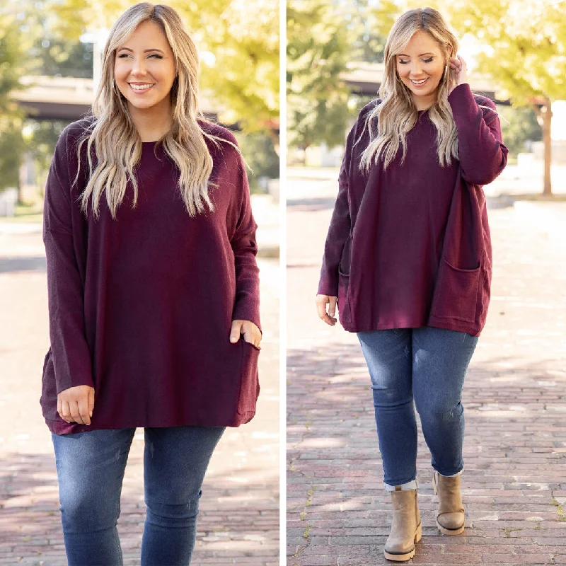 Fashion Concept Snow Whispers Tunic, Mulberry