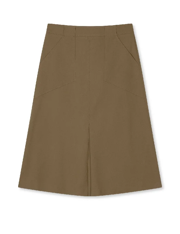 Urban Style Soft Spring Soy Skirt, Teak