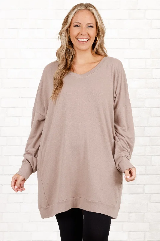 Innovative Design Take It All Tunic, Ash Mocha