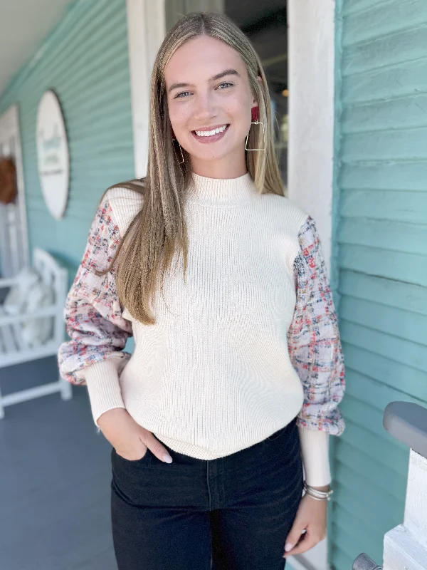 Comfortable Fashion (THML) The Bowery Mixed Knit Sweater