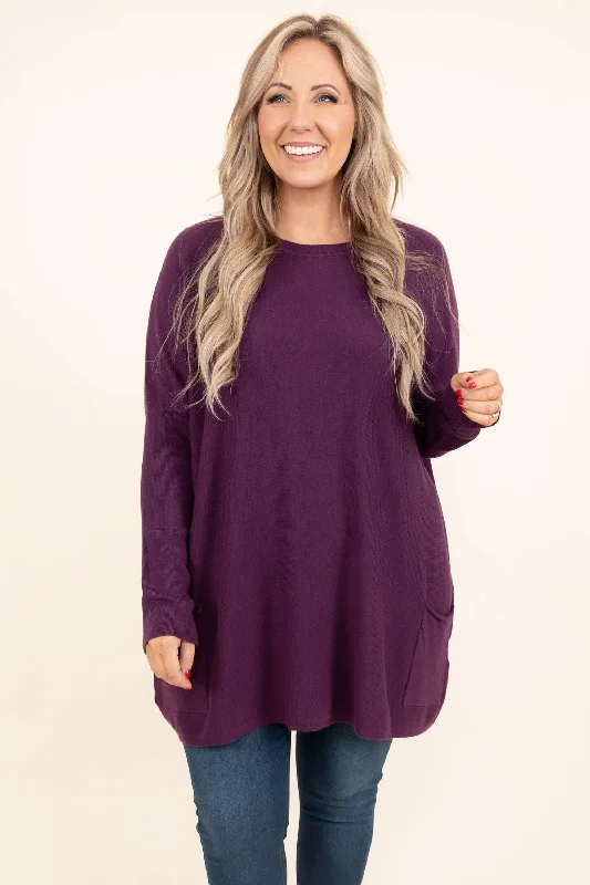 Free Design The Thrill Of The Day Sweater, Plum