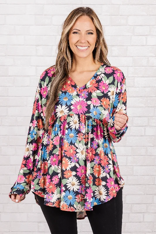 Luxury And Elegant Things You Shouldn't Be Top, Black Multi