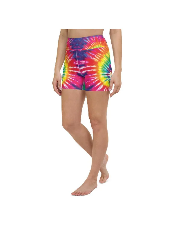 Exquisite Design Tie Dye Swirl Yoga Shorts