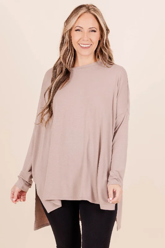 Modern Comfort Time Well Spent Top, Ash Mocha