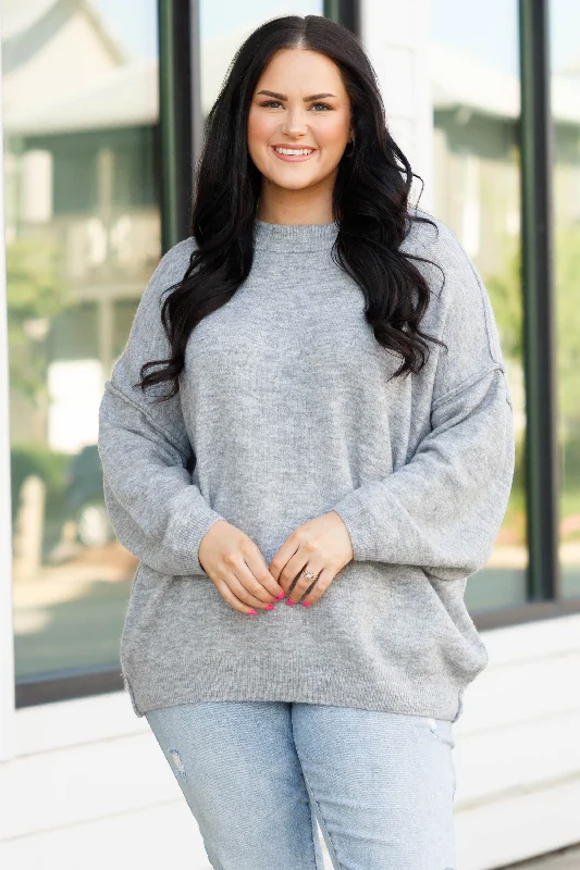 Casual And Versatile Too Comfy Sweater, Heather Grey