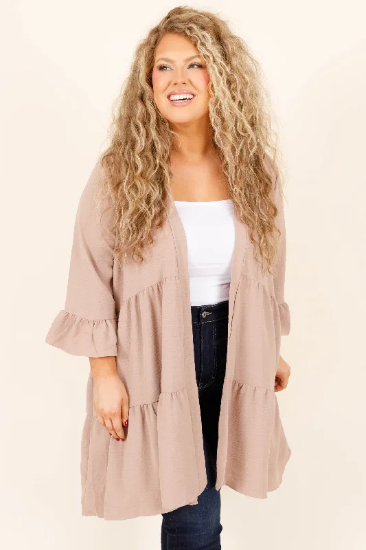 Fashion Must-have Under The Moon Cardigan, Toast