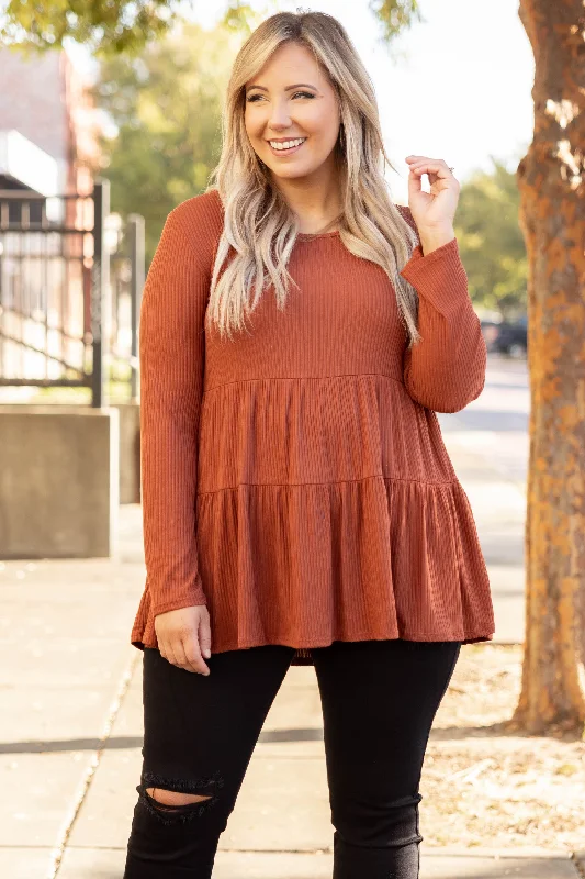 Soft Wearables Broken Bells Top, Rust