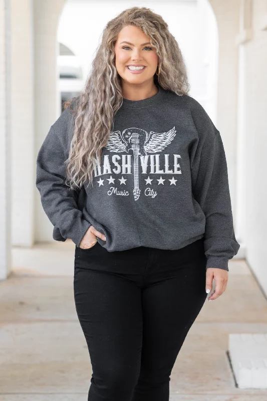 Energy Plan Welcome To Music City Sweatshirt, Dark Heather