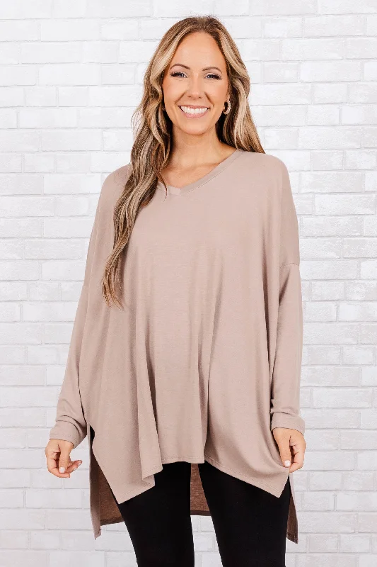 Casual Comfort What About You Top, Ash Mocha