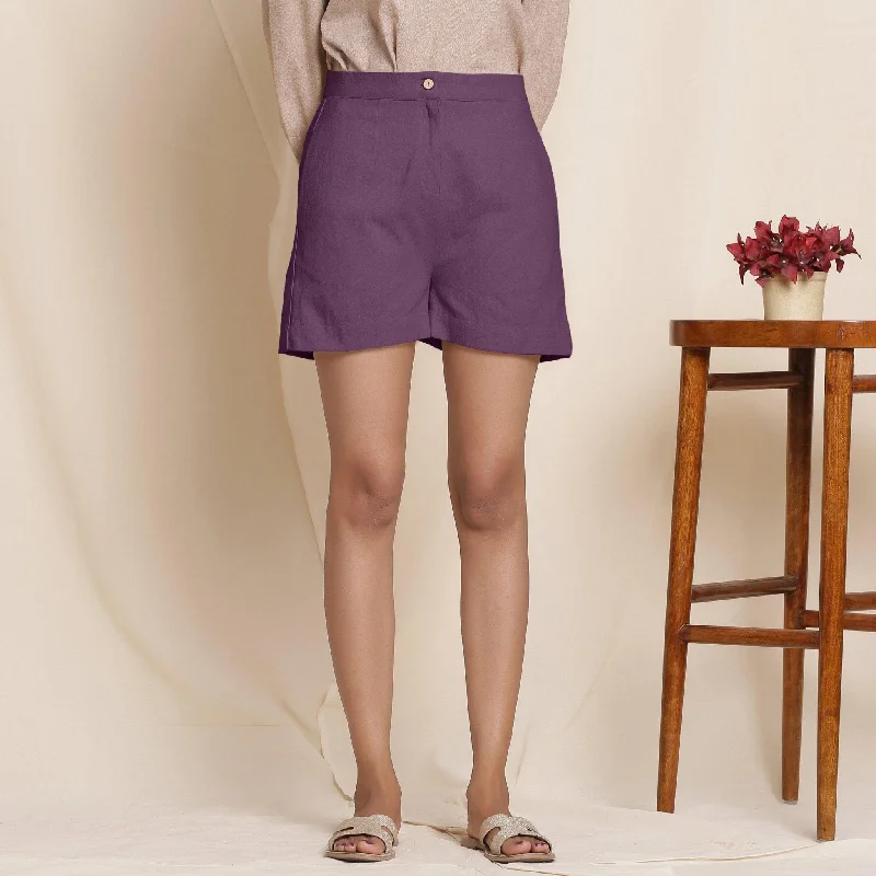 Customized Version Wine 100% Cotton Flannel Warm High-Rise Shorts