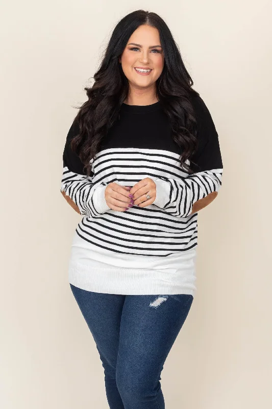 Sweet Girl Winters In Cape Cod Sweater, Ivory Black