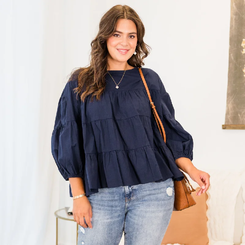 Boutique Recommendation You Look So Perfect Top, Blue